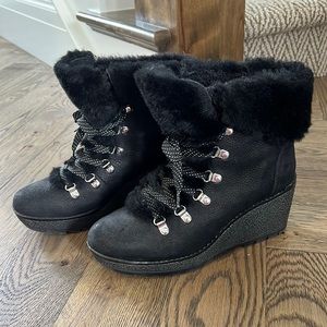 J Crew Lace-up wedge booties
